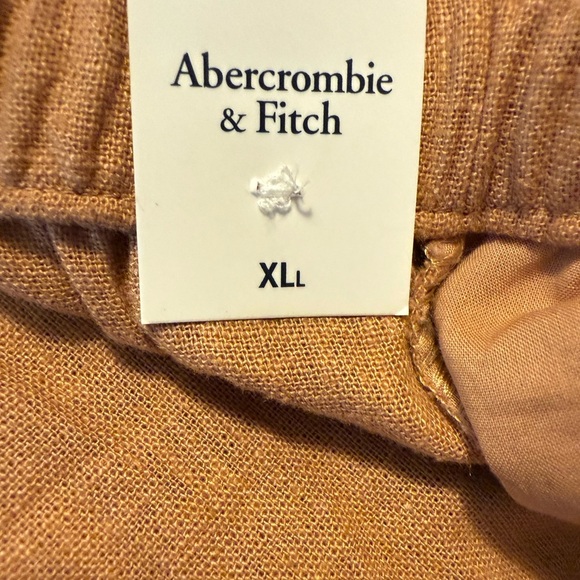 NWT Abercrombie & Fitch Brown Linen Classic Fit - Picture 5 of 8